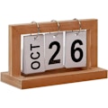 Miniatyrbillede 1 af 5: Kompakt skrivebords kalender med træ et-blad grøn præsentation