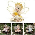 Miniatyrbillede 4 af 5: 4 stk./sæt Fe Have DIY Blomsterengle Ornament Miniature Dekor Resin Figurer Qinhai