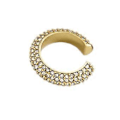 Miniatyrbillede 2 af 4: Legerings Øreklips Rhinestone Smukke Dekorative C Form Moderne Øreringe til Kvinder (Hvid)