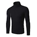 Miniatyrbillede 2 af 3: Herre Strik Roll Turtle Neck Pullover Jumper Toppe Sweater Bluse (M Mørkegrå)