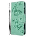 Pikkukuva 2 / 5: Imprint Butterfly Nahkainen Lompakko-telinekotelo Xiaomi Redmi 8A:lle