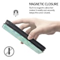 Miniatyrbillede 5 af 5: Farverig Magnetisk Læderetui Til Samsung Galaxy A12 (Smaragd)