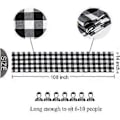 Miniatyrbillede 2 af 4: Buffalo Check Bordløber Bomuld Rød og Sort Tartan Klassisk Stilfuld Design til Familiemiddag Jul Ferie Fødselsdag (14 x 108 Tommer)