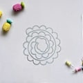 Miniatyrbilde 2 av 5: Metallstans for blomster - Sjablong for DIY-hobby, utklippsbok, album, kort, mal, preging, dekorasjon