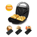 Miniatyrbilde 2 av 5: [3in1 Multifunksjon] (Vaffeljern, Grill, Sandwich, Croque Monsieur, Avtakbare Non-Stick Plater, 75
