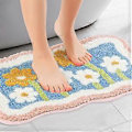 Pikkukuva 2 / 5: Elegantti Painettu Kylpyhuoneen Matto Ultra Pehmeä ja Veden Imeytyvä Kylpymatto Liukumaton Konepesu Keltainen Plush Kylpymatto (Painettu, 16\"x24\")