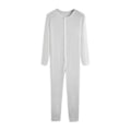 Miniatyrbillede 2 af 5: Mænds Én-delt Lange Underbukser Natpyjamas (2XL Hvid)