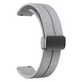 Kompatibel med Keep B4 / Huawei Watch Fit Mini 16mm silikone rem udskiftningsurrem, sort foldespænde (lysegrå)