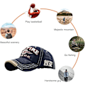 Miniatyrbillede 3 af 5: Vintage Baseball Cap Mænd Spark Letters Cap Snapback Hip Hop Flat