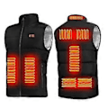 Miniatyrbilde 1 av 5: Vinter Varm Vest Unisex Oppvarmet Vest For Menn Kvinner Med 9 Varmeelementer (4XL SVART)