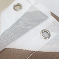 Miniatyrbillede 5 af 5: Brunt badeforhæng mod skimmel og vandtæt geometrisk badeværelsesforhæng