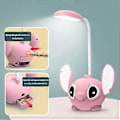 Miniatyrbillede 2 af 5: 2-i-1 Sød Blyantspidser Skrivebordslampe Robust Sengeborde Læselampe til Børn Studie Læring (Pink)