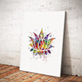 Miniatyrbillede 5 af 5: Wekity Buddha, Lotus og Mudra Væghængt Canvas Print Poster, Enkel Mode Akvarel Kunsttegning Dekoration til Hjemmet Stue Soveværelse Kontor (Sæt af 3