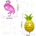 Pikkukuva 2 / 5: Flamingo-ilmapallot ananasilmapalloilla - 4 pakkausta, Flamingo