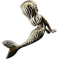 Miniatyrbilde 2 av 3: Messing Havfrue Figur Messing Havfrue Ornament Hjem Te Bord Havfrue Dekor