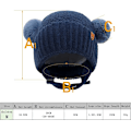 Miniatyrbild 5 av 5: Vinterhattar för baby vinter varm hatt vinterhatt mössa med öra F