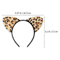 Miniatyrbillede 2 af 3: 12 stk. Børne Hårbøjler Leopard Plys Hale Leopard Hårbøjler Dyreøre Hårbøjle Plys Øre Hårbøjler Katteøre Model Hårbøjle