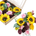 Miniatyrbillede 2 af 5: (Pink Solsikke) Kunstige Blomster Falske Bryllupsblomster Kombin