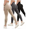 Pikkukuva 3 / 4: Naisten treenihousut, Gym Scrunch Butt -housut (M Khaki)