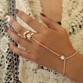 Miniatyrbillede 1 af 5: Boho Krystal Armbånd Guld Armbånd Ring Smykker til Kvinder