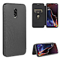 Miniatyrbilde 1 av 4: For OnePlus 6T Karbonfiber Lærveske (Svart)