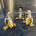 Miniatyrbilde 4 av 5: Bananand Ornament Utsøkt Hagedekorasjon Resin Utendørs Søt Hagekunst for Terrasse Qinhai