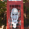Miniatyrbillede 5 af 5: Marron-Grand Dreamcatcher med 3 cirkler, hvide macr-fjer
