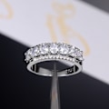 Miniatyrbilde 4 av 5: Mote Elegant Full Diamant Minne Ring Kvinner Forlovelse