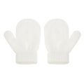Miniatyrbilde 3 av 5: 2 stk. strikkede barnelue + hansker ensfarget vintervarm lue (hvit)