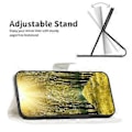 Miniatyrbillede 2 af 5: Til Samsung Galaxy F34 5G/M34 5G Wallet Telefonetui PU Læder Trykt Gitter Stativ Cover (Style E)