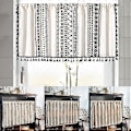 Miniatyrbilde 2 av 5: Boho Gardiner med Dusker Multifunksjonell Vindusgardin for Kjøkken (150*60 C)
