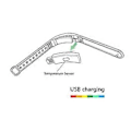 Miniatyrbild 5 av 5: V9 Kroppstemperaturmätare Termometer Vibrationslarm Armband Smart Armband (Grön)