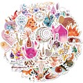 Miniatyrbillede 1 af 5: Boho Stickers, 50 stk. Søde Æstetiske Boho Vandfaste Stickers, Viny*
