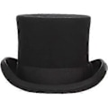 Miniatyrbilde 3 av 5: Sylinderfilt hatt ullfilt hatt bryllupshatt topper utkledningshatt mardi gras party karneval svart hatt omkrets
