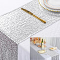 Miniatyrbillede 1 af 5: Sølv Sequin Bordløber 12 X 108 Tommer Sequin Bordløber Spar
