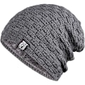 Miniatyrbillede 1 af 5: Strikkede Beanie-Huer til Mænd, Vintervarme Tykke Plys Mænd Udendørs Cykling Camping Kasketter