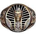 Miniatyrbillede 1 af 3: Faraos Ring, Ægyptisk Farao Horus-Øje Ring til Mænd, Hip Hop Farao Horus-Øje Biker Ring Guld Farao Kors Ring til Drenge