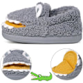 Miniatyrbillede 2 af 5: 23cm-Børneslippers Plys Piger Bomuldsslippers Drenge Varme Krokodille Hjemmesko Foret Vinter Non