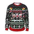 Miniatyrbillede 1 af 2: Dame Herre Jul Grim Nyhed Sweater Jumper Par Matchende Printet Sjov Pullover Sweatshirt Julefrokost Top -NMAOV(2XL B)