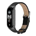 Miniatyrbilde 2 av 5: Lærreim for Xiaomi Mi Band 6 / 5 / 4 / 3 (Svart)