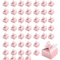 Miniatyrbillede 1 af 5: Pige Butterfly Dåb Dåse, 50stk Pink Candy Box, Dåb Dåse til