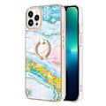 Miniatyrbilde 2 av 4: Elektroplettet Marmor IMD TPU-etui for iPhone 15 Pro Max (Grønn 1)