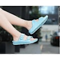 Miniatyrbilde 4 av 5: Sandaler, Slippers, Strandsko, Flip-flops, Dobbel Knapp Justerbare Slippers Komfort Fotseng Tåskillere