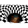 Miniatyrbild 1 av 5: 3D optisk illusionsmatta, clownfälla mönster halkfri rektangulär
