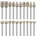 Miniatyrbild 1 av 5: Set med 20 diamantborrar 1/8\" skaft Kompatibel med Dremel för skulpturgravering slipning polering