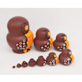 Pikkukuva 3 / 5: Pöllöt Venäläiset Nesting Nuket 10 Kerrosta Puinen Matryoshka Lelut Anima
