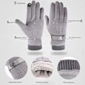 Miniatyrbilde 4 av 5: Vinter Varme Touchscreen Hansker for Menn Kvinner Termisk Semsket Fleece