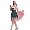 Pikkukuva 3 / 5: Naisten Oktoberfest Oluttyttö Puku Baijerilainen Perinteinen Dirndl Mekko Karnevaali (XL Tummanvihreä)