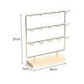 Miniatyrbillede 2 af 5: 3-lags Øreringeholder Stativ Øreringe Display Stativ til Salg Bordplade