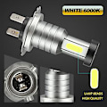 Miniatyrbillede 3 af 5: 2x H7 LED Forlygtepære Kit Fjern- og Nærlys 100W 30000LM Super Lys 6500K Hvid( )